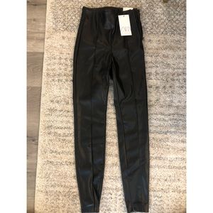 Zara Black Faux Leather Skinny Leggings